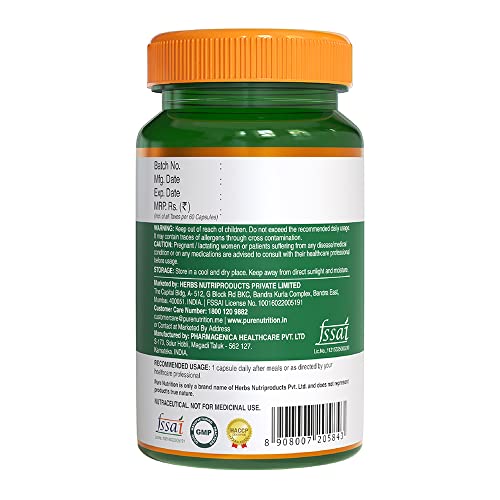 Pure Nutrition Bio Coenzyme Q10 175mg 60 Veg Capsules, High Absorption CoQ10 Supplement with Bioperine® & Arjuna Extract for Heart & Brain Health, Boosts Cellular Energy, Immunity, Male Fertility