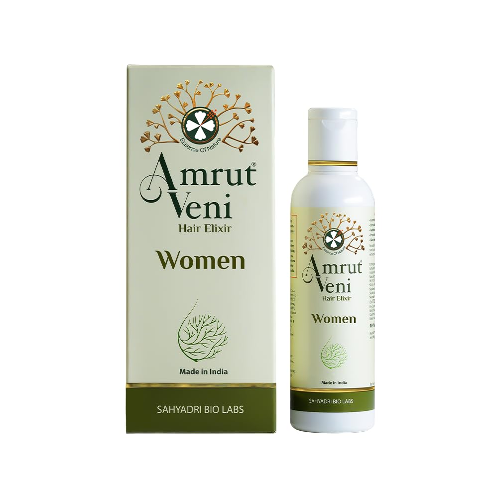 Amrutveni Hair Elixir Oil for Women – Biotechnologically Engineered with 40+ Herbal Actives, Protects Against Dandruff & Micro-Infections, Non-Sticky Nourishment for Healthy Hair, 100ML