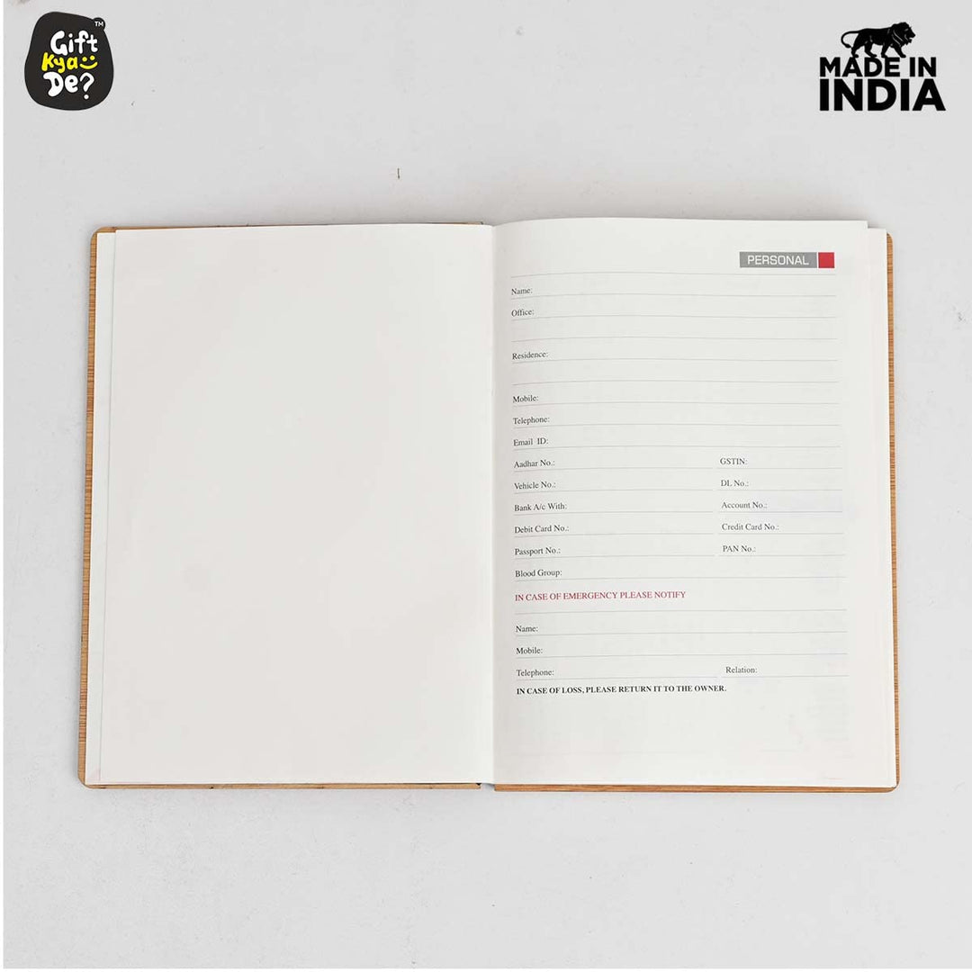 Gift Kya De Diary Notebook | Motivational Quotes On Diary Front | Corporate Gifts (100 quality pages 8x6inch)
