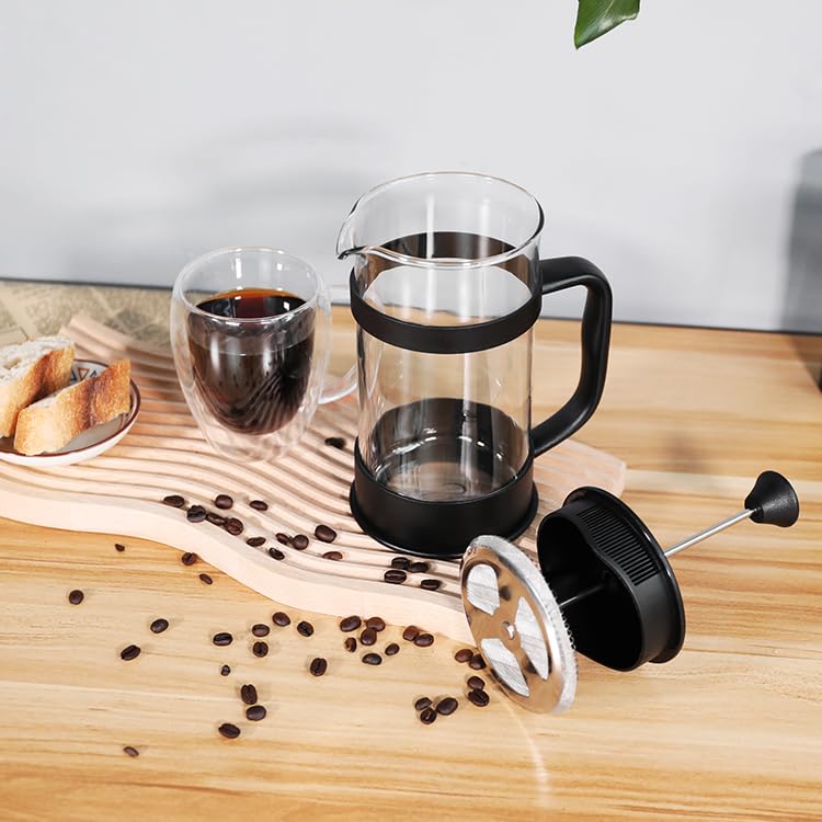 The Bean Co Roasters French Press Coffee Maker | Borosilicate Glass | 800 ml