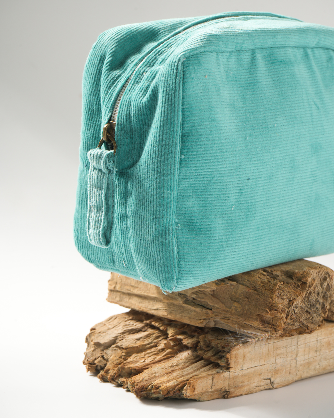 Ecokari Sea Green Corduroy Accessory Pouches