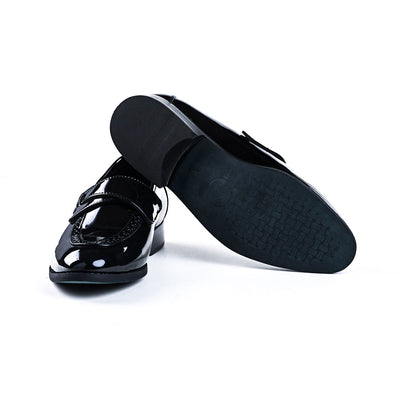 Drezzire Classic Patent Slip-Ons - Black