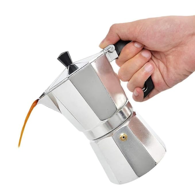 The Bean Co Roasters Moka Pot | 3-Cup (150 ml) Aluminium | Stovetop espresso maker