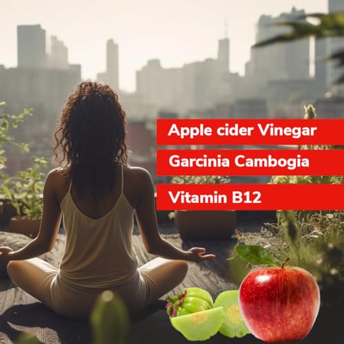 Pure Nutrition Apple Cider Vinegar Apple Flavour 15 Effervescent Tablets for Weight Management & Gut Health, ACV with Mother, Vitamin B6, B12 & Garcinia Cambogia for Weight Loss & Easy Digestion