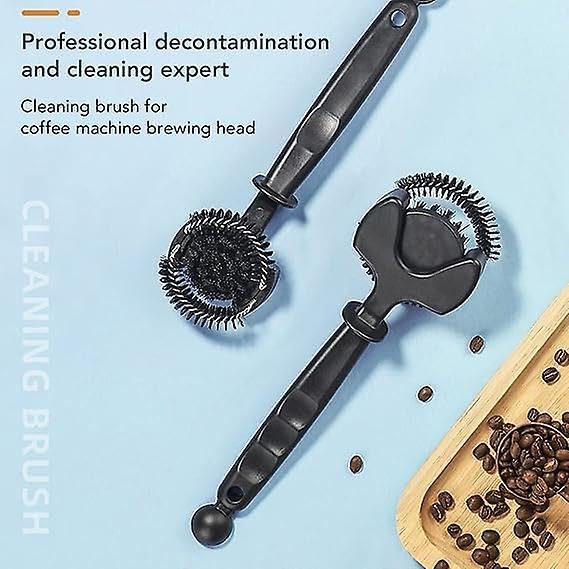 The Bean Co Roasters Coffee Maker Cleaning Brush | 58mm Detachable Round Elbow Short Handle