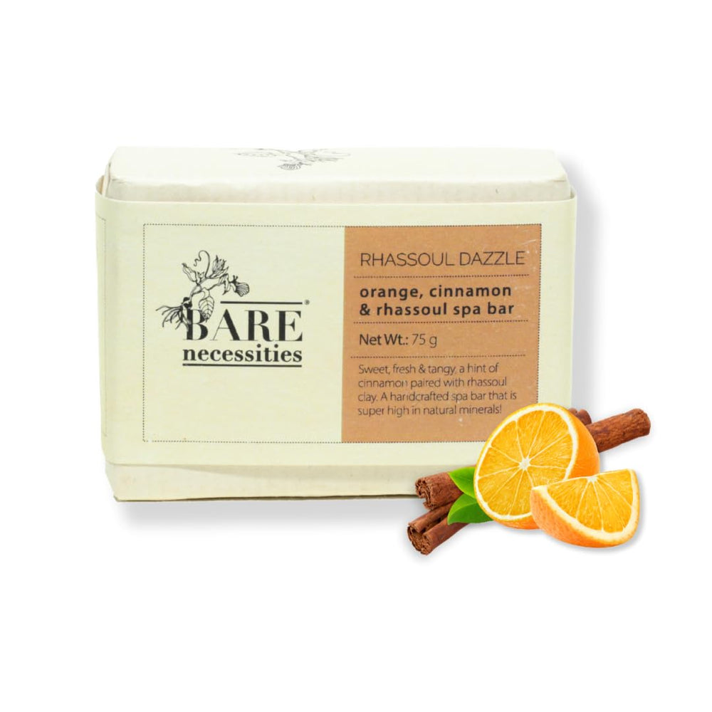 Bare Necessities Natural Orange Cinnamon Rhassoul Handmade Soap Bar - 75g