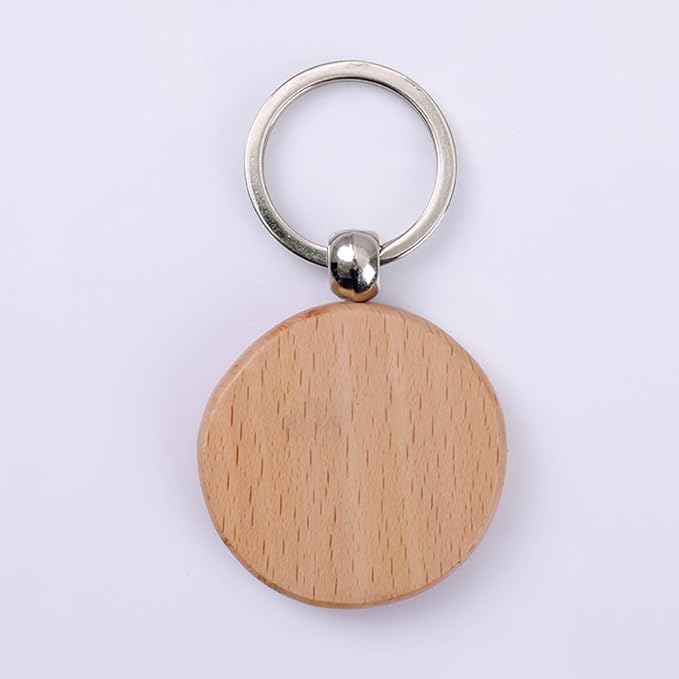 MiRa Gifting Solutions Round Wooden Keychain