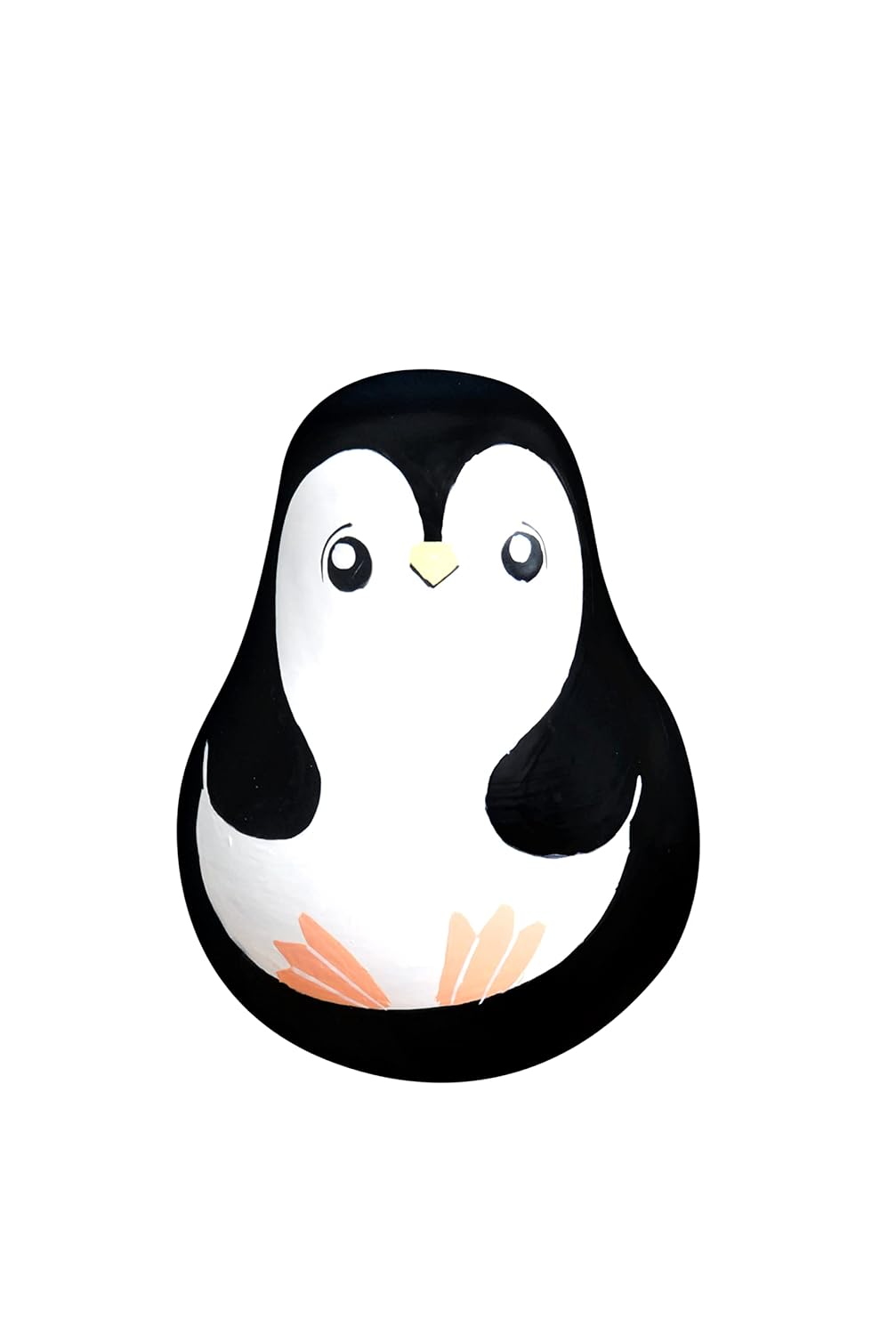 Channapatna Toys Wooden Penguin Roly Poly Toy for Baby, Toddlers, Kids (1 Year+) Wobbling Tumbler Toy- Develops Curiosity & Motor Skills