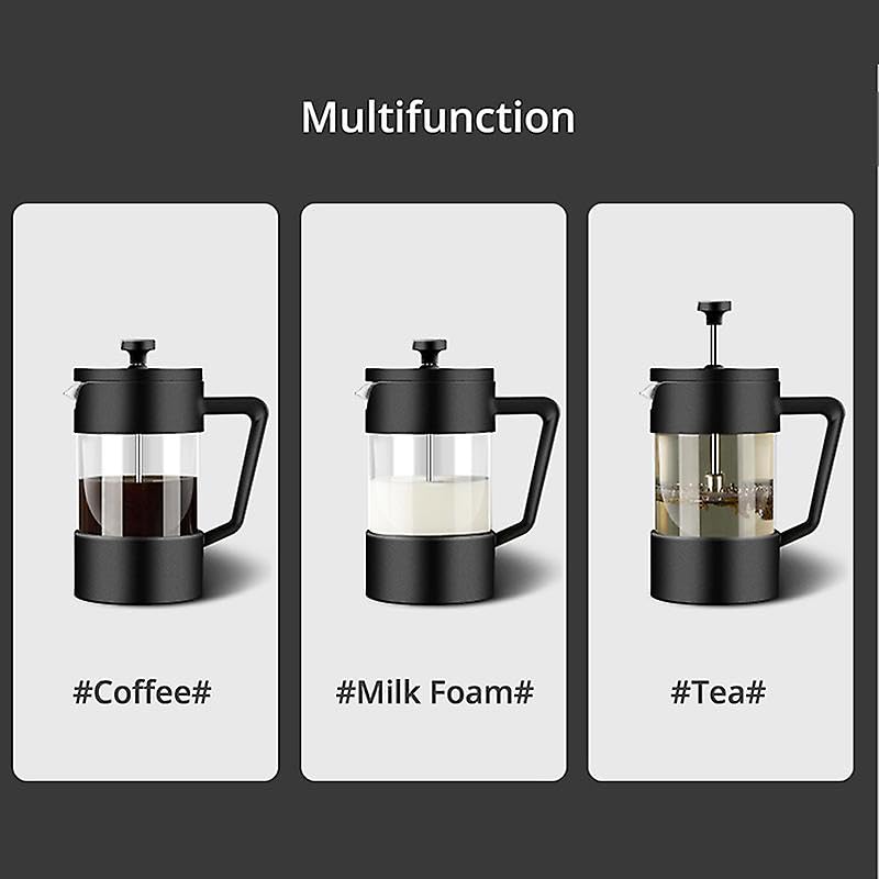 The Bean Co Roasters French Press Coffee Maker 600 ml | Heat Resistant Borosilicate Glass | 4 Level Filteration