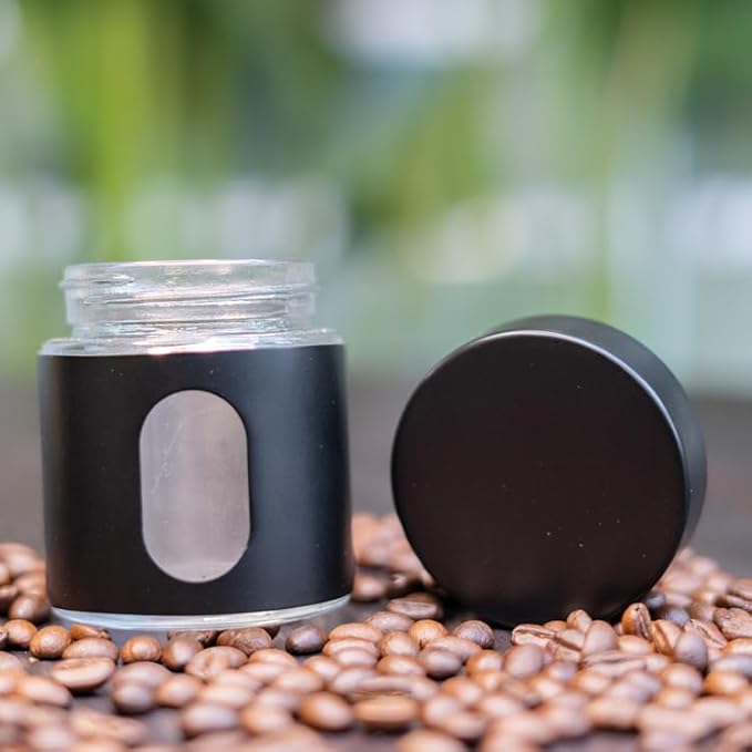 The Bean Co Roasters Mini Canister | 125 ML Capacity | Stainless Steel and Glass | Airtight Mini Coffee Canister