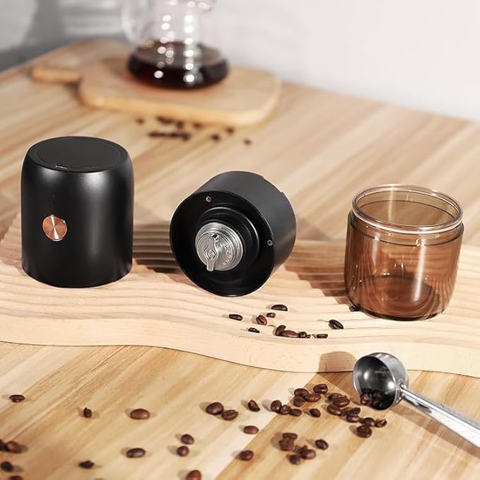 The Bean Co Roasters Electric Coffee Grinder | Powered by USB Plug-in Wire | with Cleaning Brush