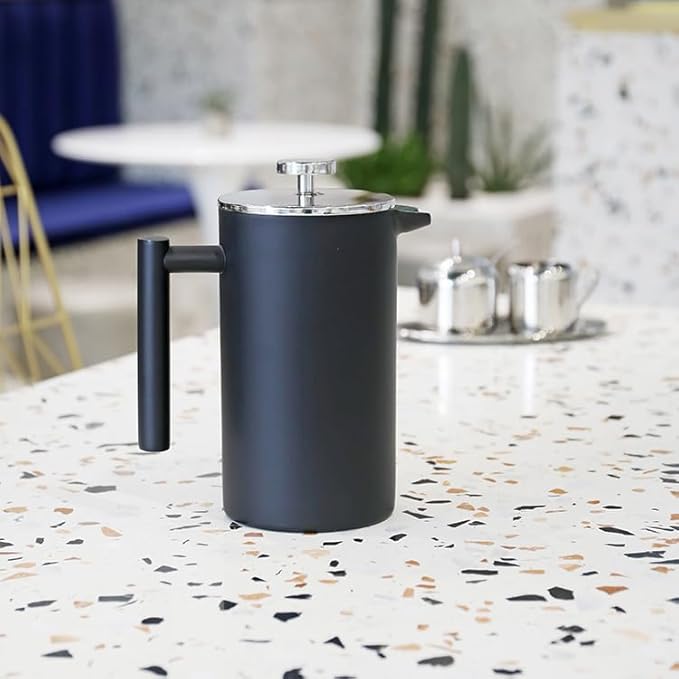 The Bean Co Roasters French Press Coffee Maker| 1000 ML | Double Walled 304 Stainless Steel | Superior Filtration | Dishwasher Safe