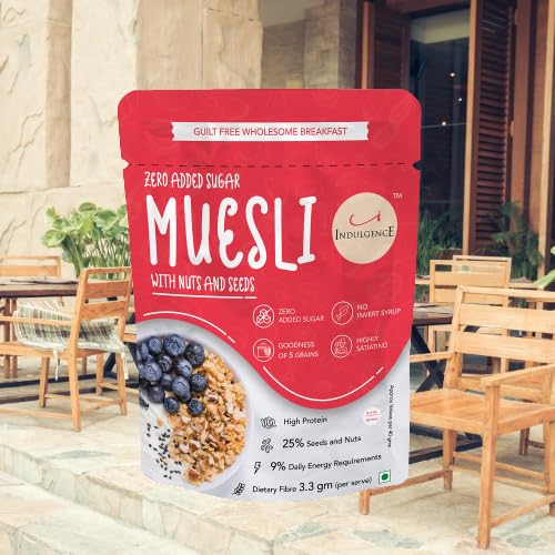 INDULGENCE Zero Added Sugar Muesli 350 Gms ( With Almonds and Raisins)
