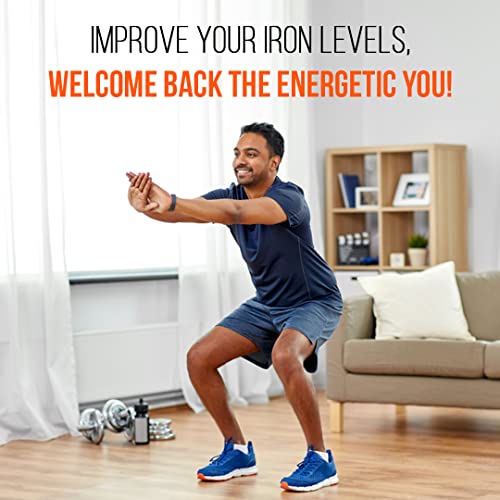 Pure Nutrition Iron Folic Acid Supplement for Men and Women - Supports Haemoglobin Production, Boosts Immunity & Maintains Iron Level