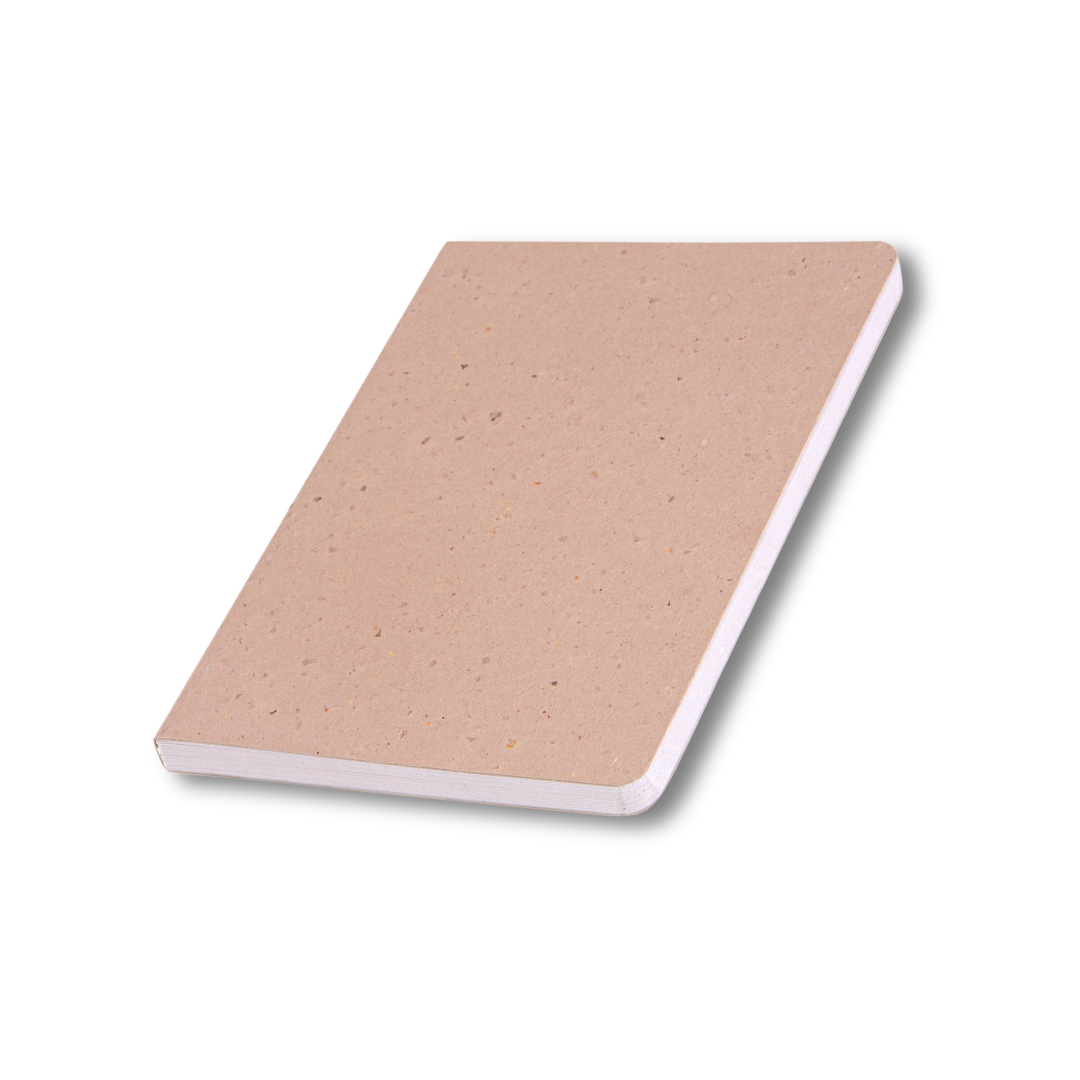 Hōō Living A5 Notebook 160 Pages made from Upcycled Used Sanitary Napkins - Paperboard/Upcycled Brown Coffee Husk Paper Cover
