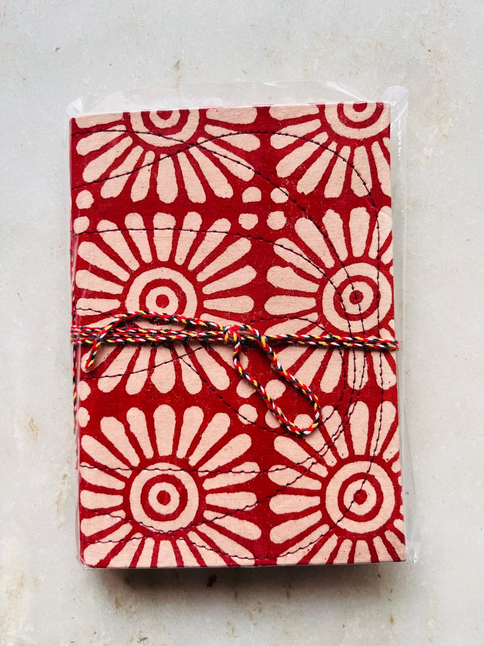 Handcrafted Fabric Diary | 18 × 13 cm | Peekaboo | Softbound with Strings