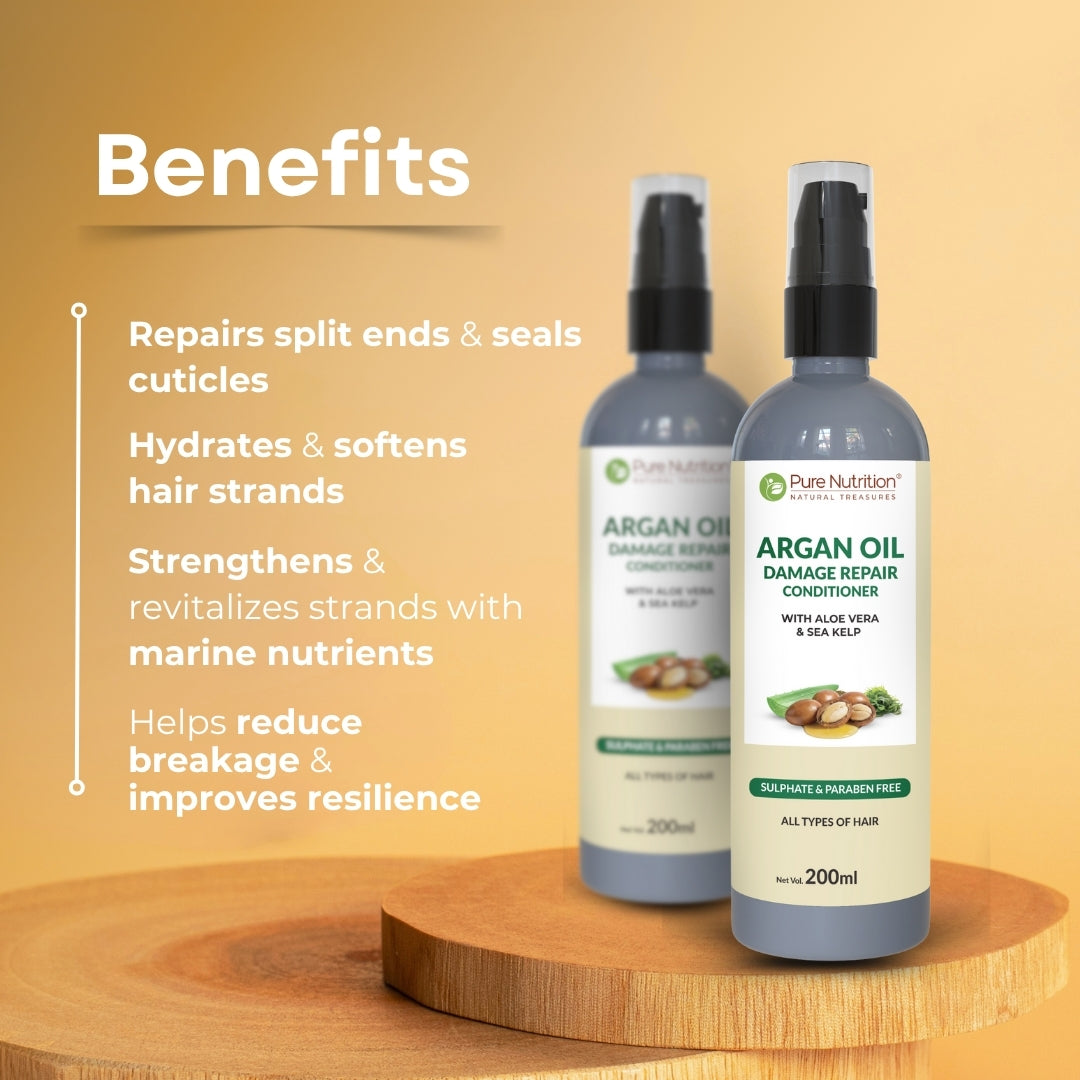 Combo of Argan Oil Damage Repair Shampoo 250ml + Conditioner 200ML