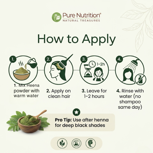 Natural Henna Powder for Hair Chemical-Free Hair Coloring & Conditioning