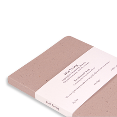 Hōō Living A5 Notebook 160 Pages made from Upcycled Used Sanitary Napkins - Paperboard/Upcycled Brown Coffee Husk Paper Cover