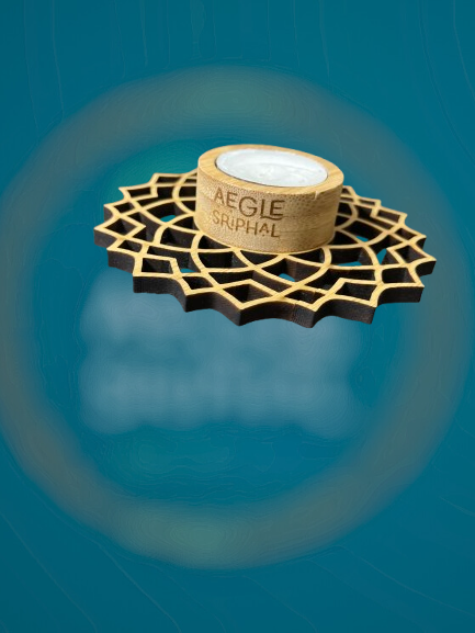 Aegle Sriphal Bamboo Tealight Holder | Mandala Art