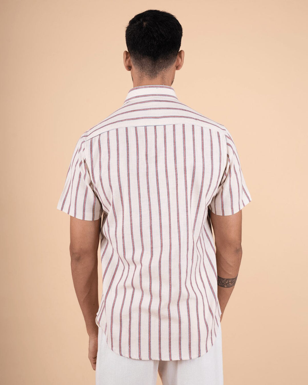 Rustic Stripe Half Sleeve Shirt