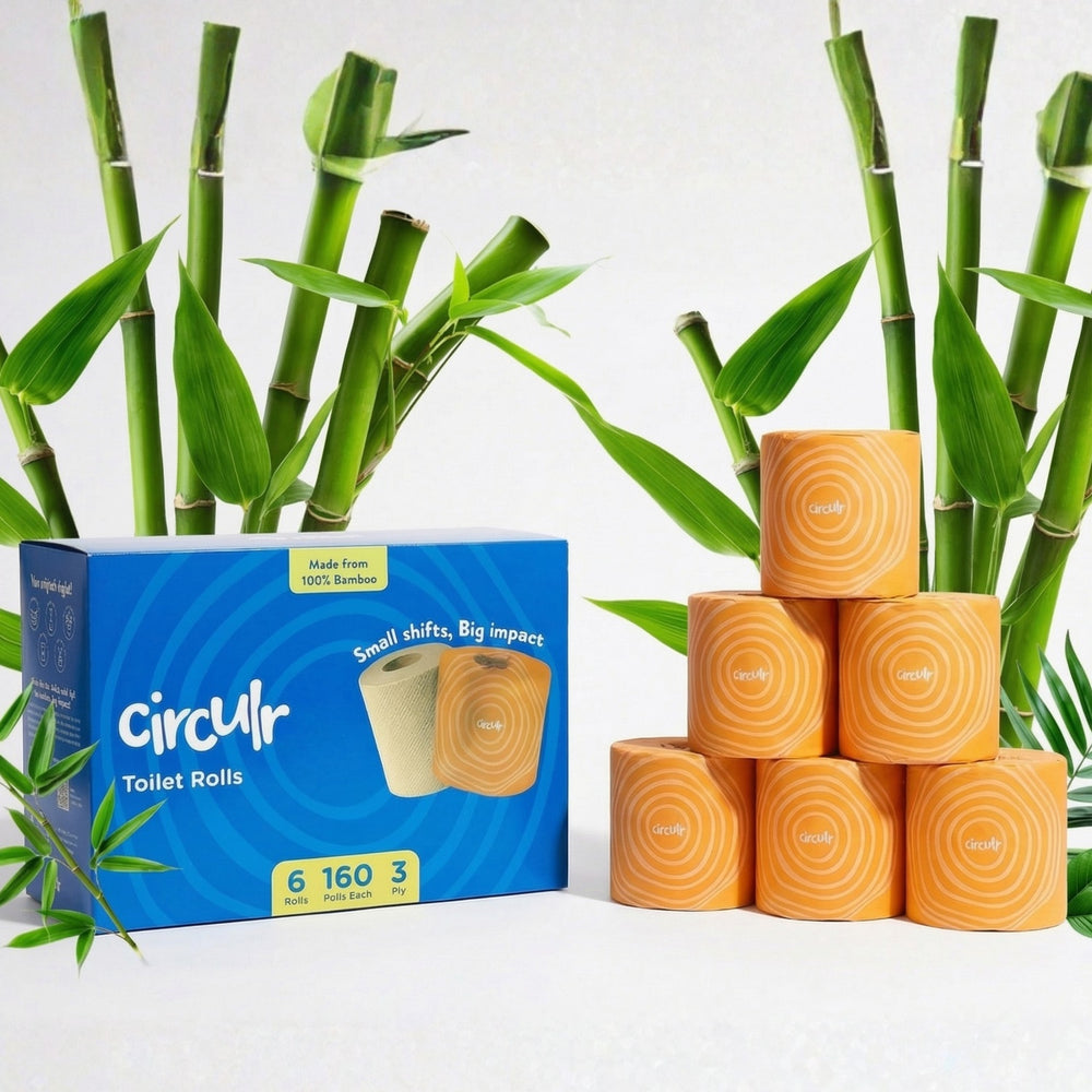 Bamboo Toilet Paper (3 Ply | 160 Pulls | Pack of 6)