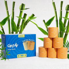 Bamboo Toilet Paper (3 Ply | 160 Pulls | Pack of 6)