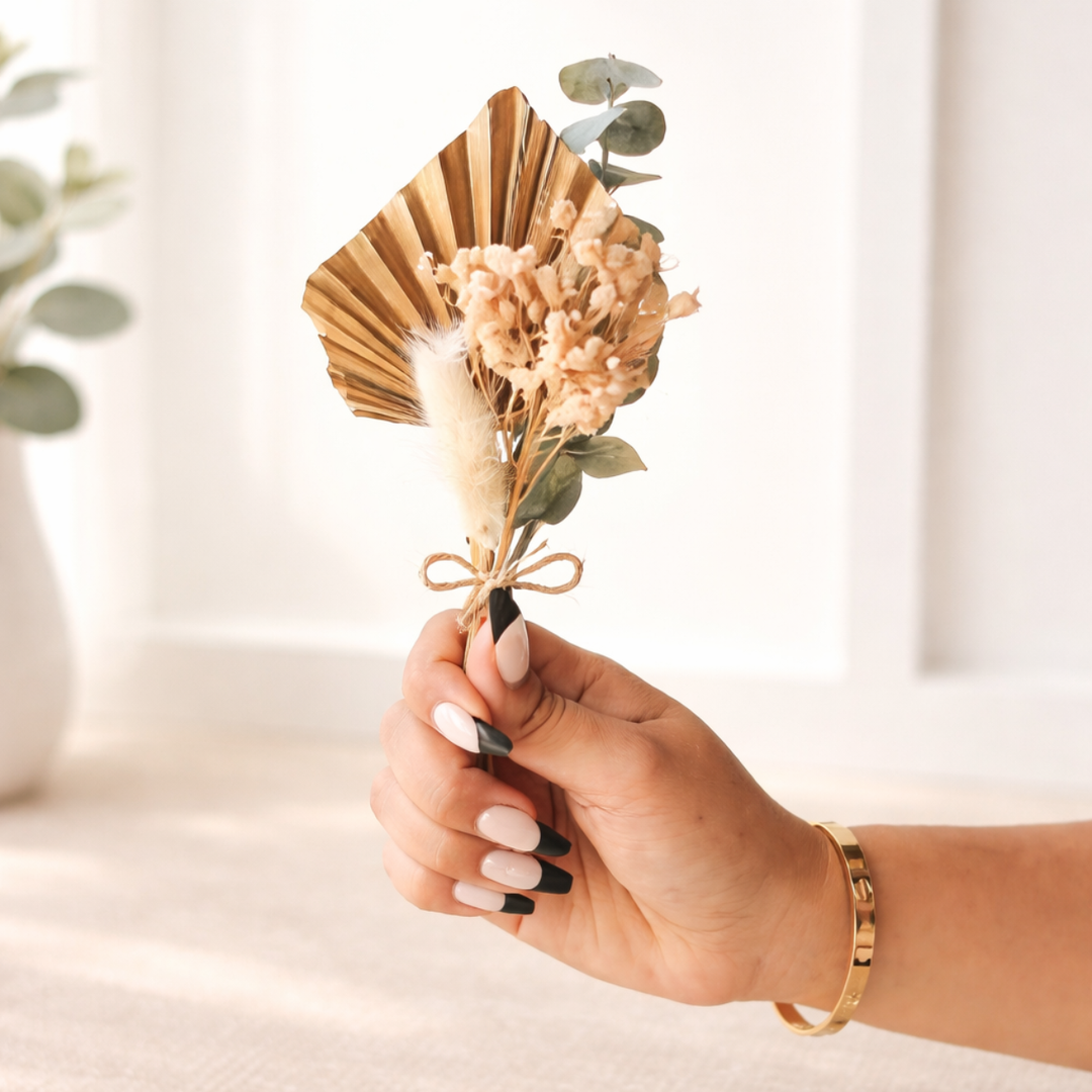 Earth Essence Vase with Dried Flowers | Elegant Home Décor