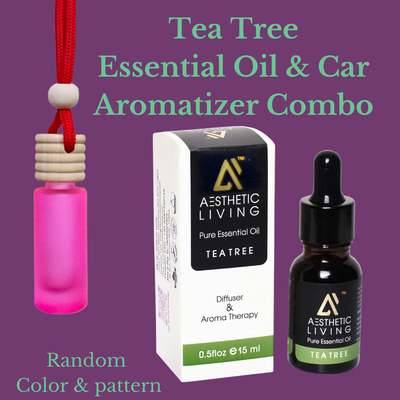 Aesthetic Living Car Aromatizer/ Diffuser Bottle with Essential Oil(Neon Tube shape-6ml+ Essential oil-15ml)