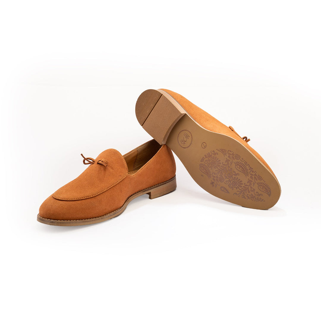 Monkstory Wyld Faux-Suede Slip-Ons – Pastel Peach