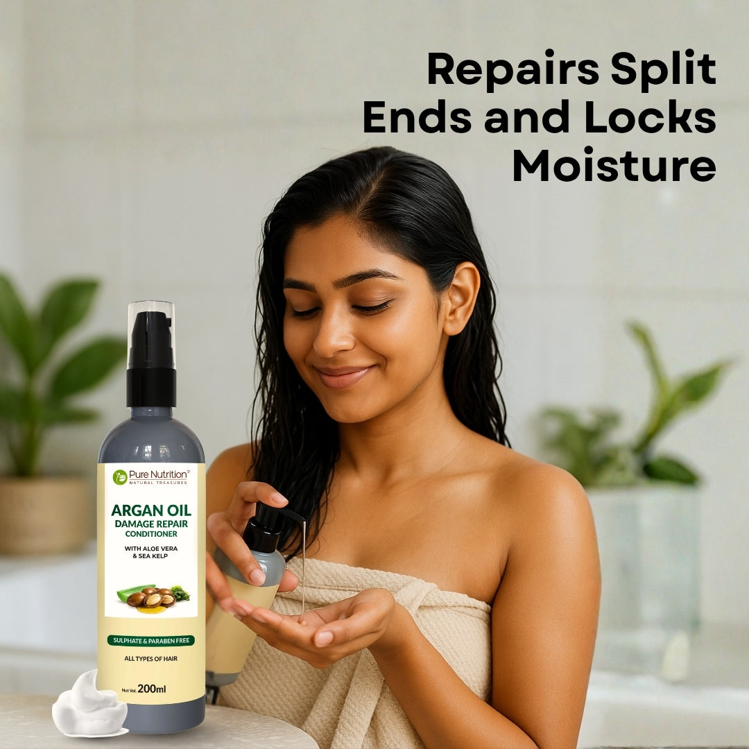 Combo of Argan Oil Damage Repair Shampoo 250ml + Conditioner 200ML