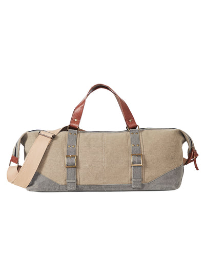Mona B Stone 100% Cotton Canvas Duffel Gym Travel and Sports Bag with Stylish Design for Men and Women