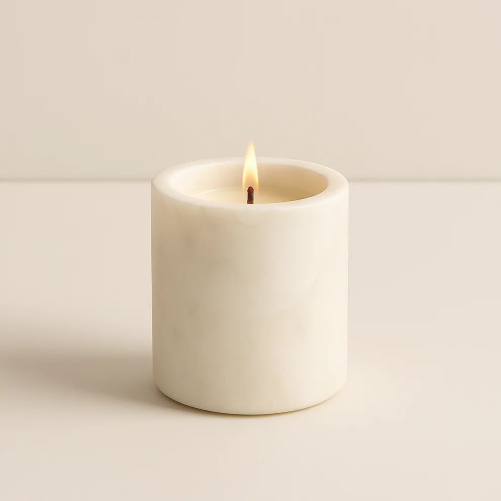 Eco Friendly Corporate Gifts – Luna Marble Scented Candle – The Bamboo Bae