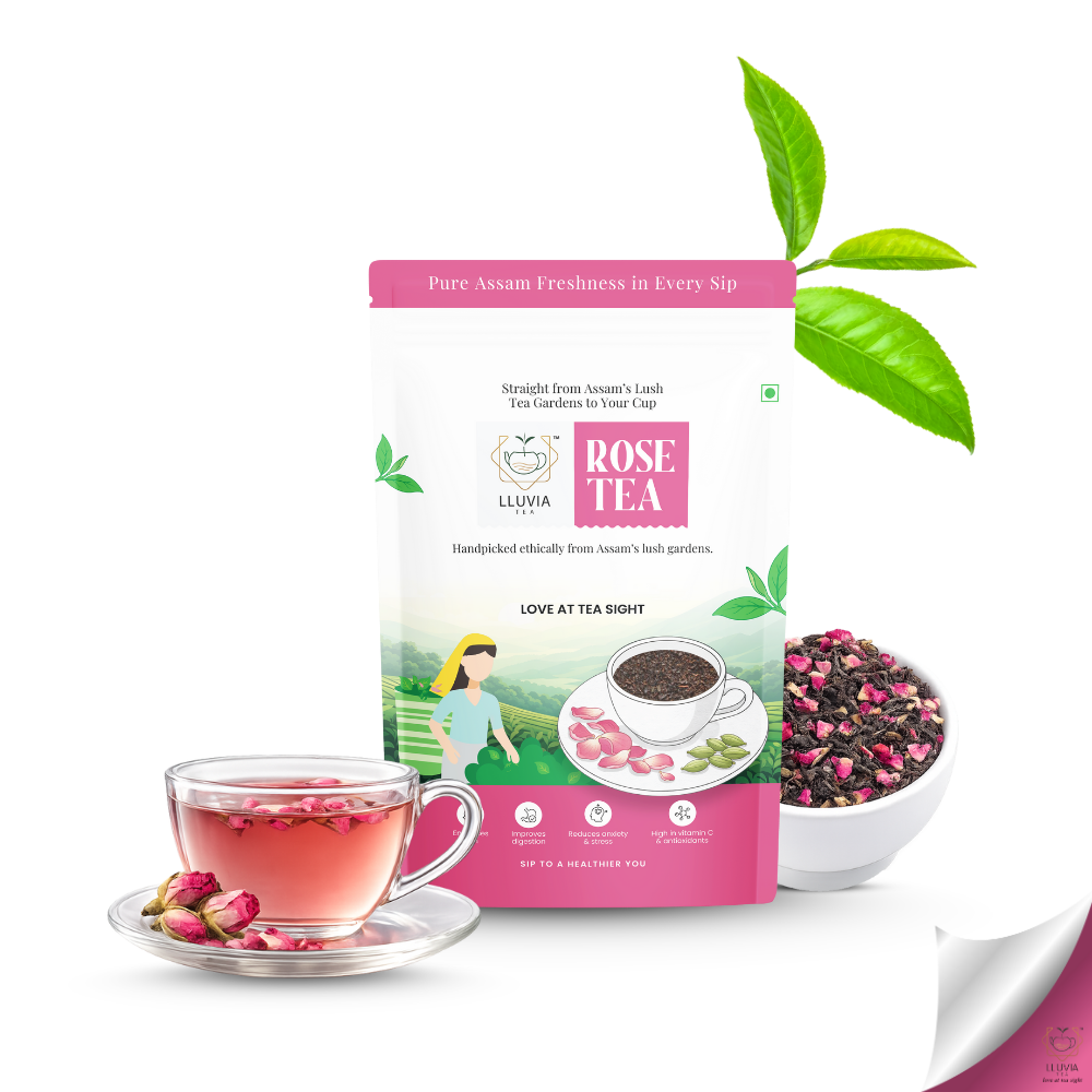 Lluvia Tea Rose tea zipper| high in vitamins & antioxidants| 50g