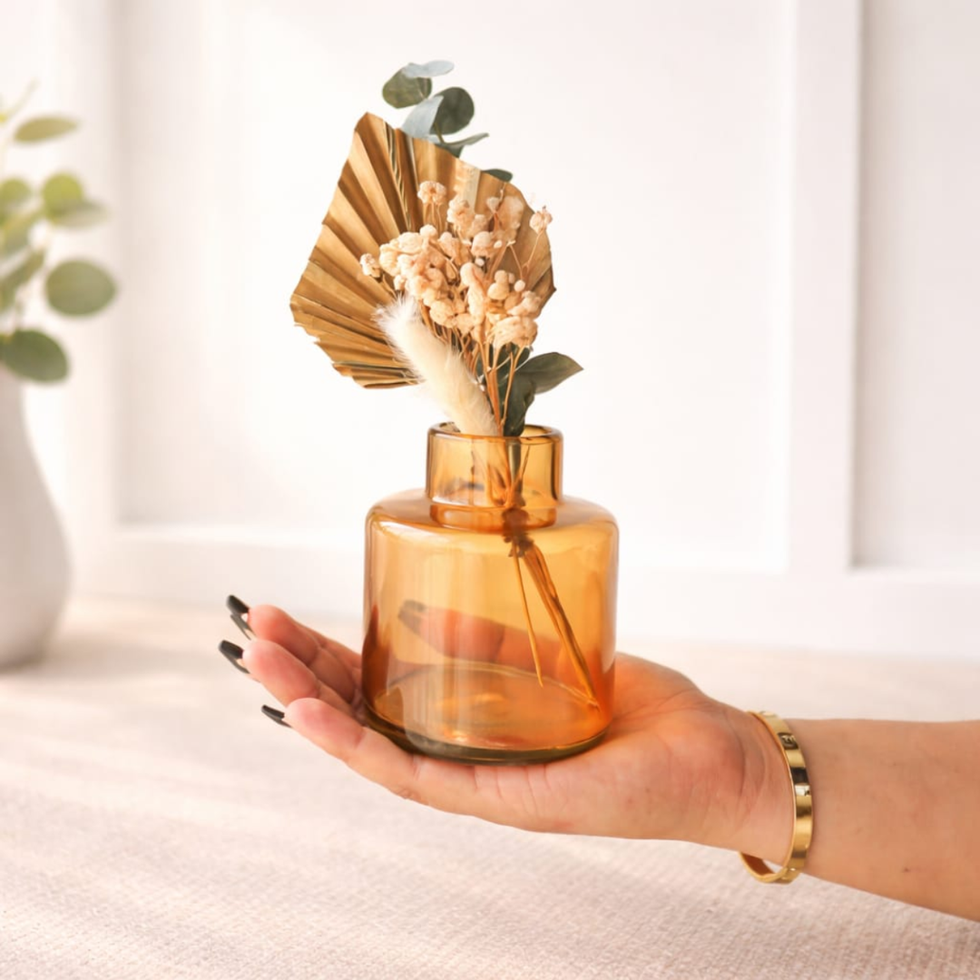 Earth Essence Vase with Dried Flowers | Elegant Home Décor