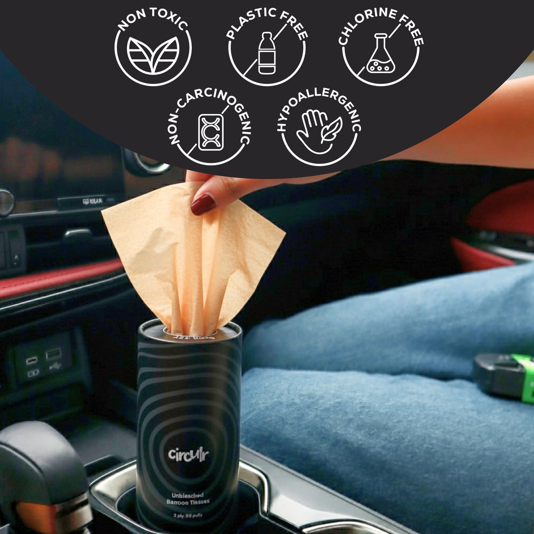 Bamboo Tissue Tube Black (Pack of 10)