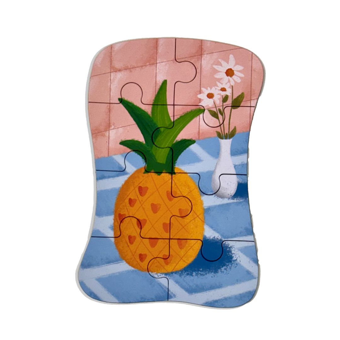 Wudly Wooden Progressive Puzzle Metal Box Fruit