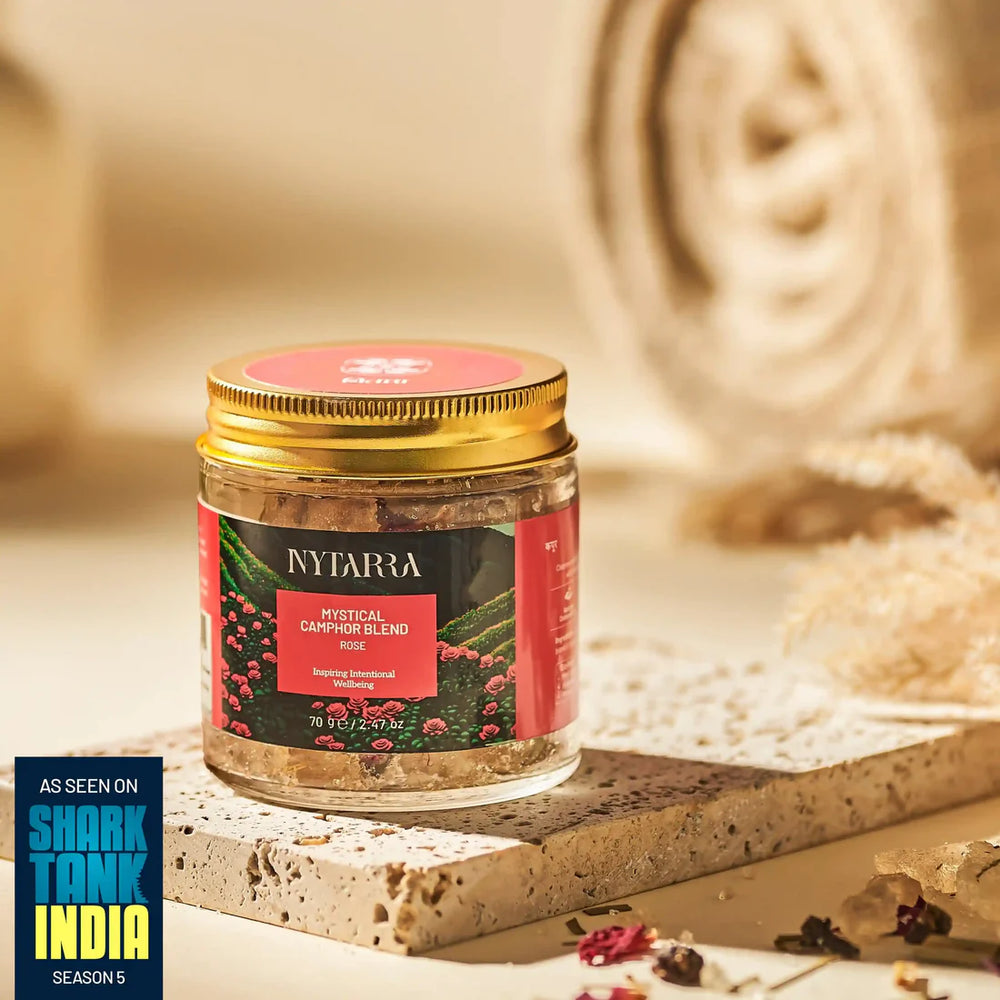 Nytarra Mystical Camphor Blend - Rose | Purifying & Mood-Balancing Aromatherapy | Toxin-Free, Phthalate-Free