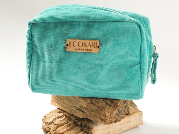 Ecokari Sea Green Corduroy Accessory Pouches