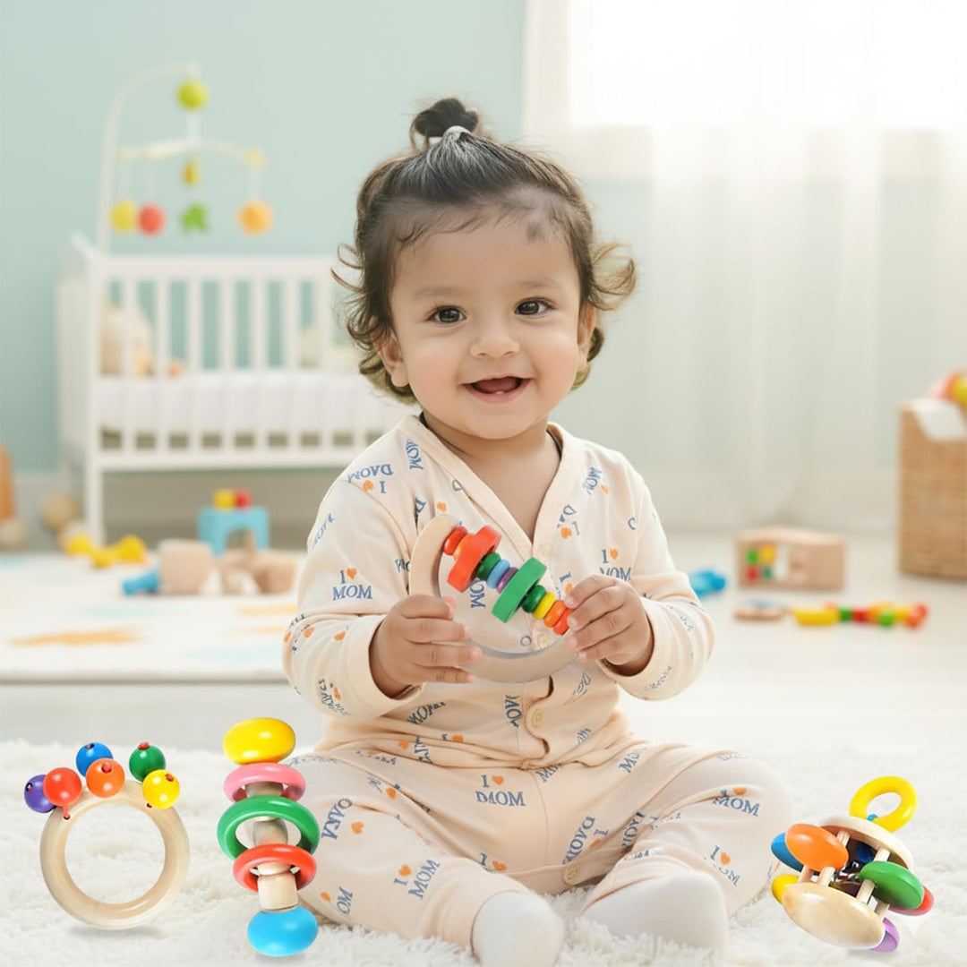 Wudly Wooden Rattle Gift Set