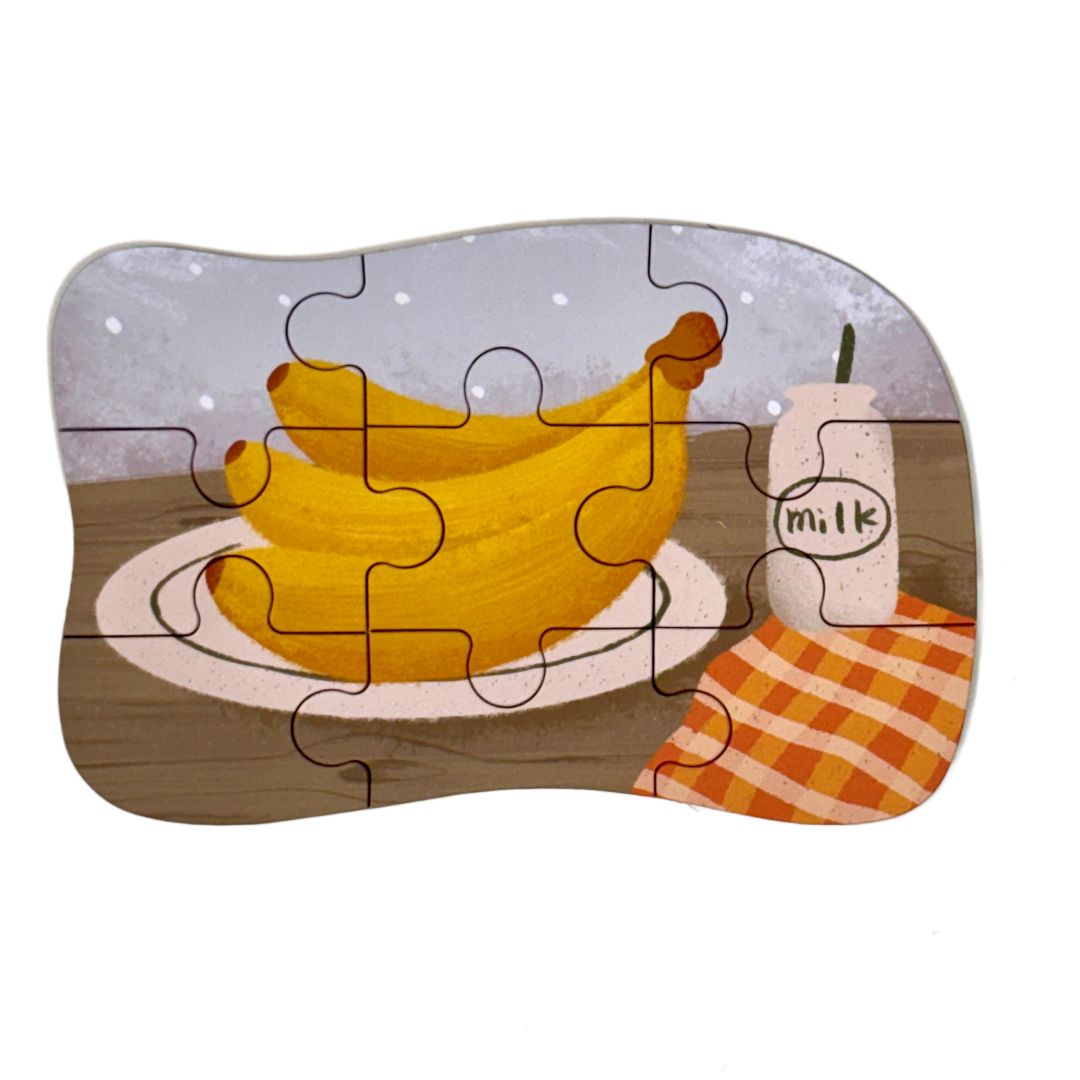 Wudly Wooden Progressive Puzzle Metal Box Fruit