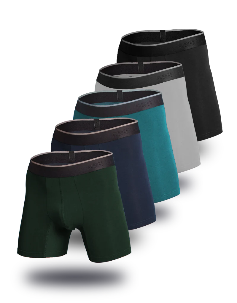 Briefly Bamboo Boxer Briefs 5 Pack