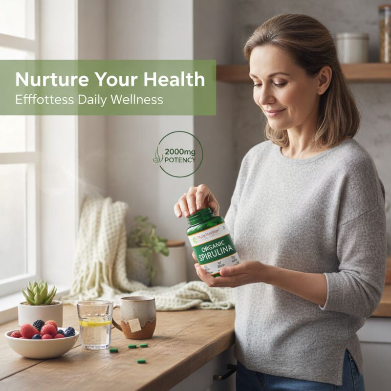 Spirulina Vegetarian Tablets  180 Count | Immunity, Energy & Superfood Nutrition