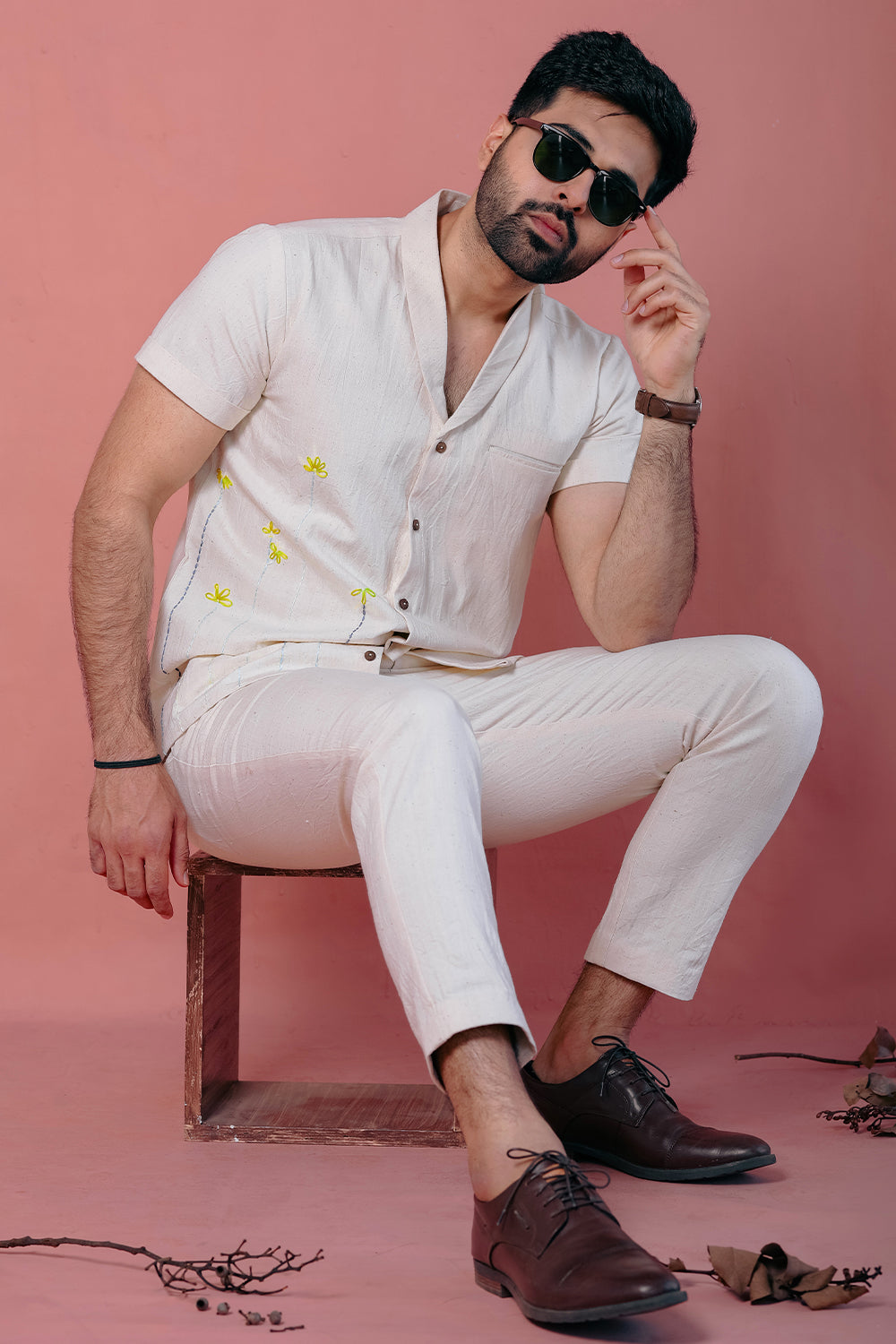 ITIDOR Niamh Shirt - Shawl Collar, Slim Fit