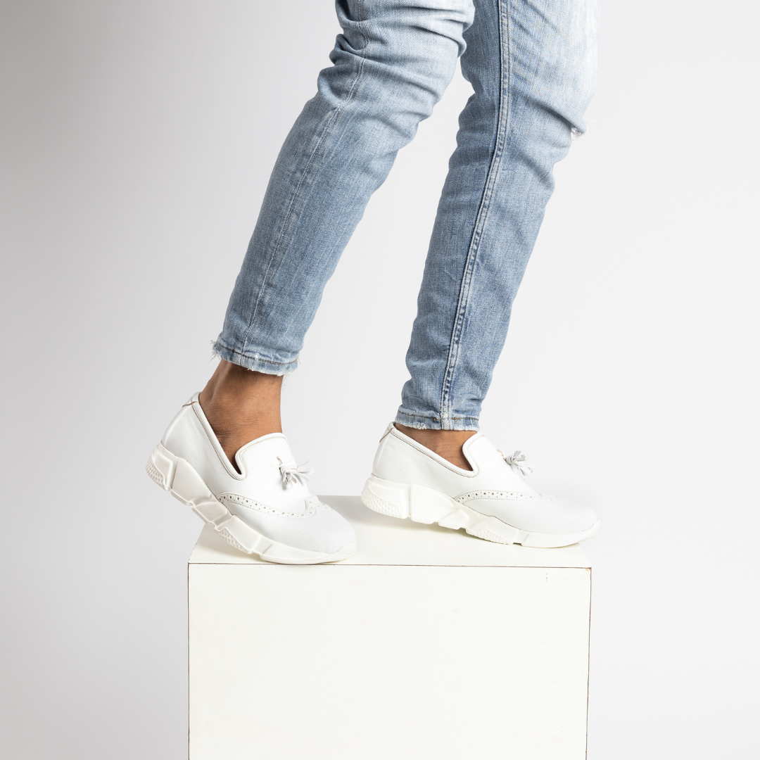 Monkstory Chunky Tassel Sneakers - White