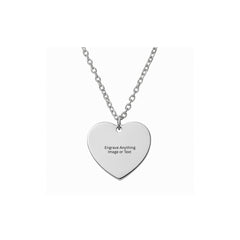 SILVERSUTRA Personalised Heart Necklace For Her | Engrave your name, image, date and more