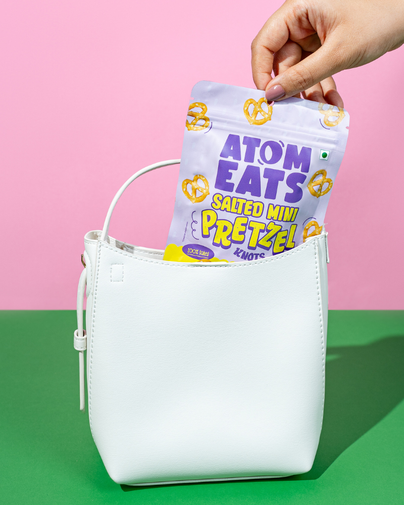 Atom Eats Salted Pretzel Mini Knots | (30g X 2) Pack by Atom Eats