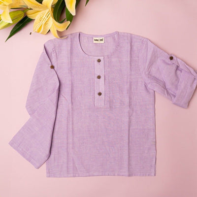 Kurta Shirt' - 100% Handspun Khadi Cotton Boys' Shirt