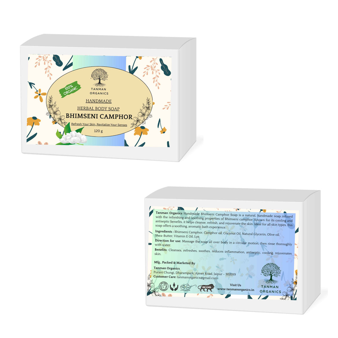 Tanman Organics Handmade Camphor Soap for Bath - 120g