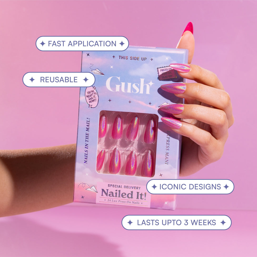 Blue Skies | Long Stiletto, Press on Nails